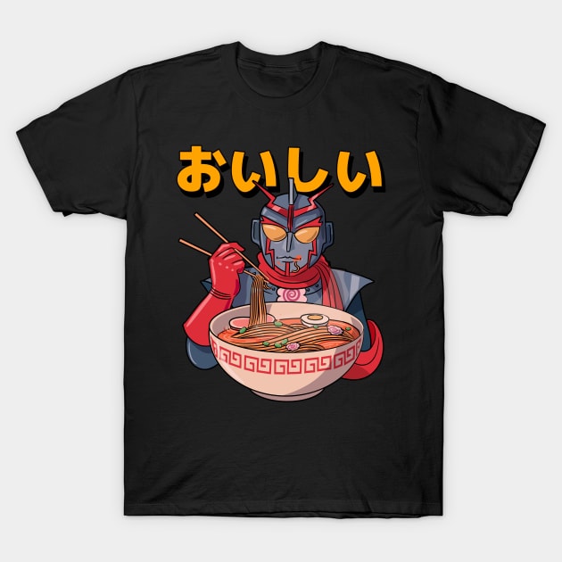 Ramen Ninja Robot T-Shirt by Mooxy